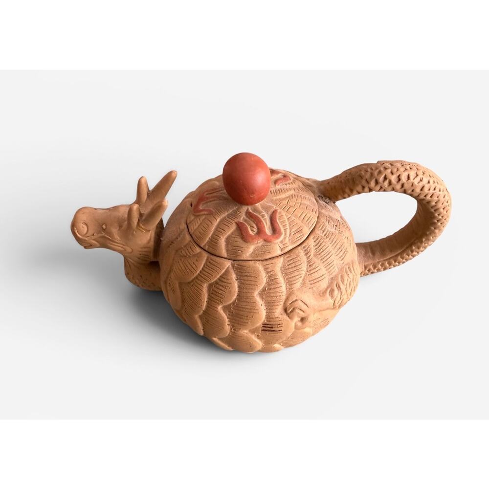 Rare Vintage Chinese Yixing Clay Dragon Teapot - Picture 6 of 12